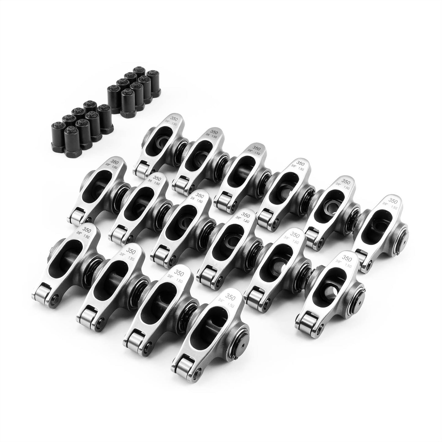 Speedmaster PCE261.1076.01 Fits Ford SB 289 302 351 Windsor 1.60 7/16" Stainless Steel Roller Rocker Arm Set