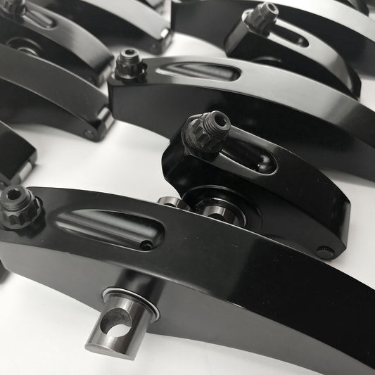 Speedmaster PCE261.1244.02 Fits Ford 429 Boss 1.73 Ratio Aluminum Shaft Roller Rocker Arms Set [Black]