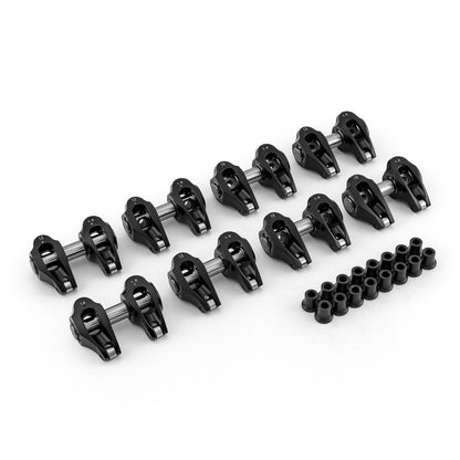 Speedmaster PCE261.1254.02 Fits Chevy LS3 1.8 Ratio Aluminum Pedestal Mount Roller Rocker Arm Set Black