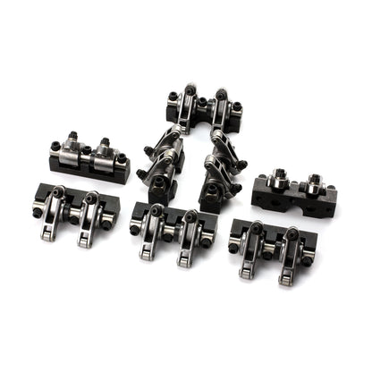 Speedmaster PCE261.1110 Fits Chevy Sbc 350 1.6 Stainless Steel Shaft Mount Roller Rocker Arm Set .100 Offset