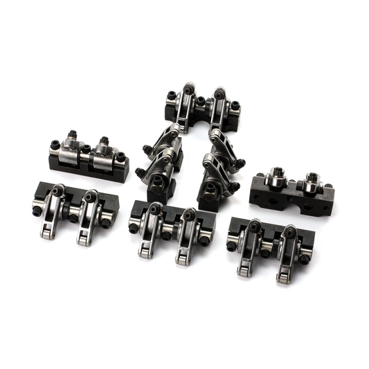 Speedmaster PCE261.1110 Fits Chevy Sbc 350 1.6 Stainless Steel Shaft Mount Roller Rocker Arm Set .100 Offset