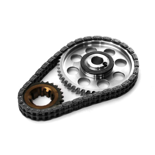 Speedmaster PCE264.1010 Fits Ford 302 351C Cleveland Double Roller 9 Keyway Billet Steel Timing Chain Kit