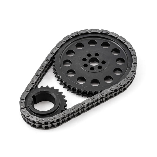 Speedmaster PCE264.1016 Fits Oldsmobile 400 425 455 Double Roller 9 Keyway Billet Steel Timing Chain Kit