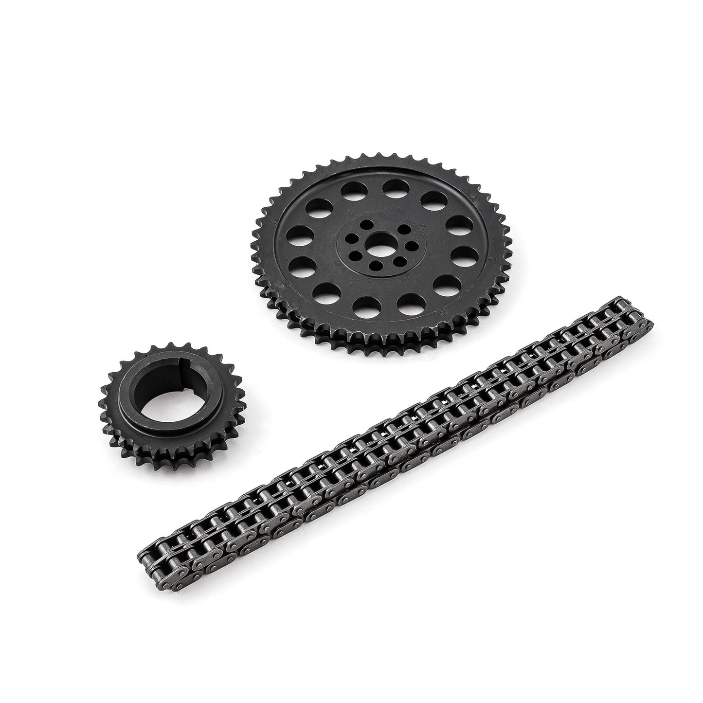 Speedmaster PCE264.1016 Fits Oldsmobile 400 425 455 Double Roller 9 Keyway Billet Steel Timing Chain Kit