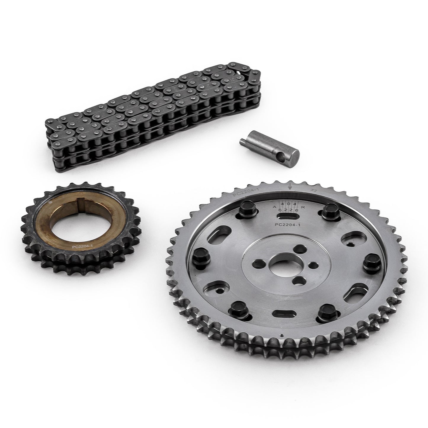 Speedmaster PCE264.1020 Fits Chevy BBC 454 Double Roller 2pc Adj Billet Steel Timing Chain Kit