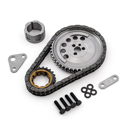 Speedmaster PCE264.1023 Fits Chevy GM LS3 Double Roller 9 Keyway Billet Steel Timing Chain Kit