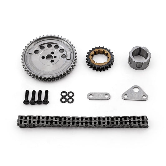 Speedmaster PCE264.1023 Fits Chevy GM LS3 Double Roller 9 Keyway Billet Steel Timing Chain Kit