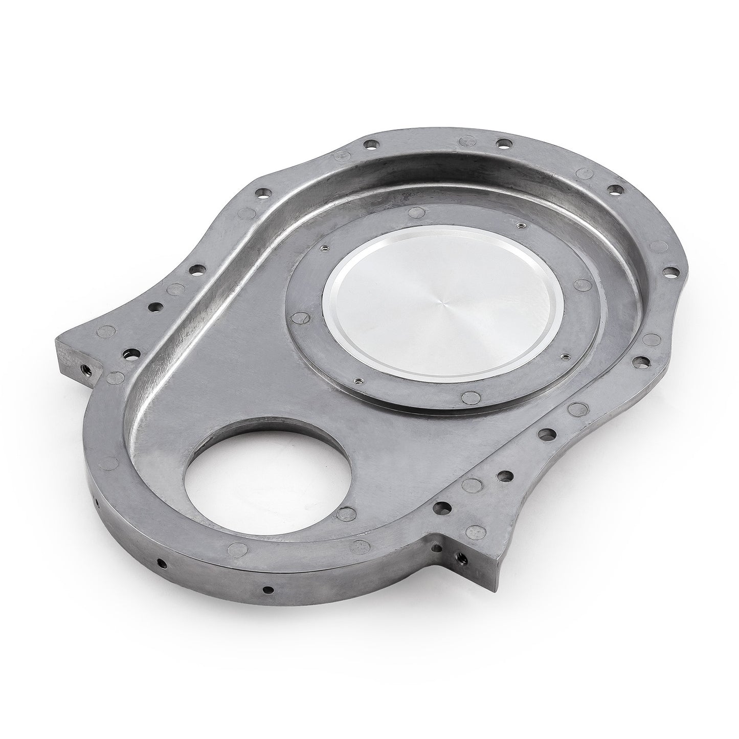 Speedmaster PCE265.1021 Fits Chevy BBC 454 Gen 1-4 2-Piece Aluminum Timing Chain Cover W/ Inspection Plate