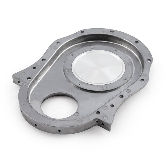 Speedmaster PCE265.1021 Fits Chevy BBC 454 Gen 1-4 2-Piece Aluminum Timing Chain Cover W/ Inspection Plate