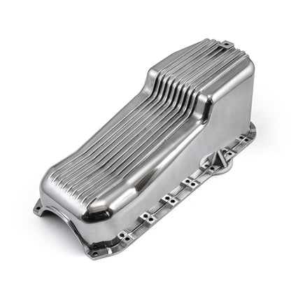 Speedmaster PCE300.1030 Fits Chevy SBC 350 RH Side Dipstick 2Pc RMS 1980-85 Polished Finned Aluminum Oil Pan