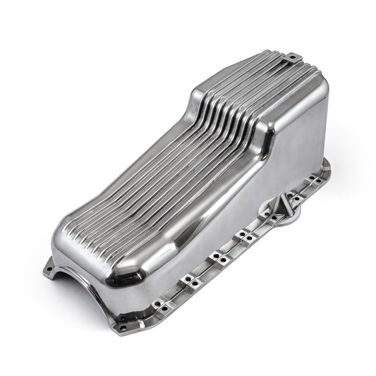 Speedmaster PCE300.1030 Fits Chevy SBC 350 RH Side Dipstick 2Pc RMS 1980-85 Polished Finned Aluminum Oil Pan