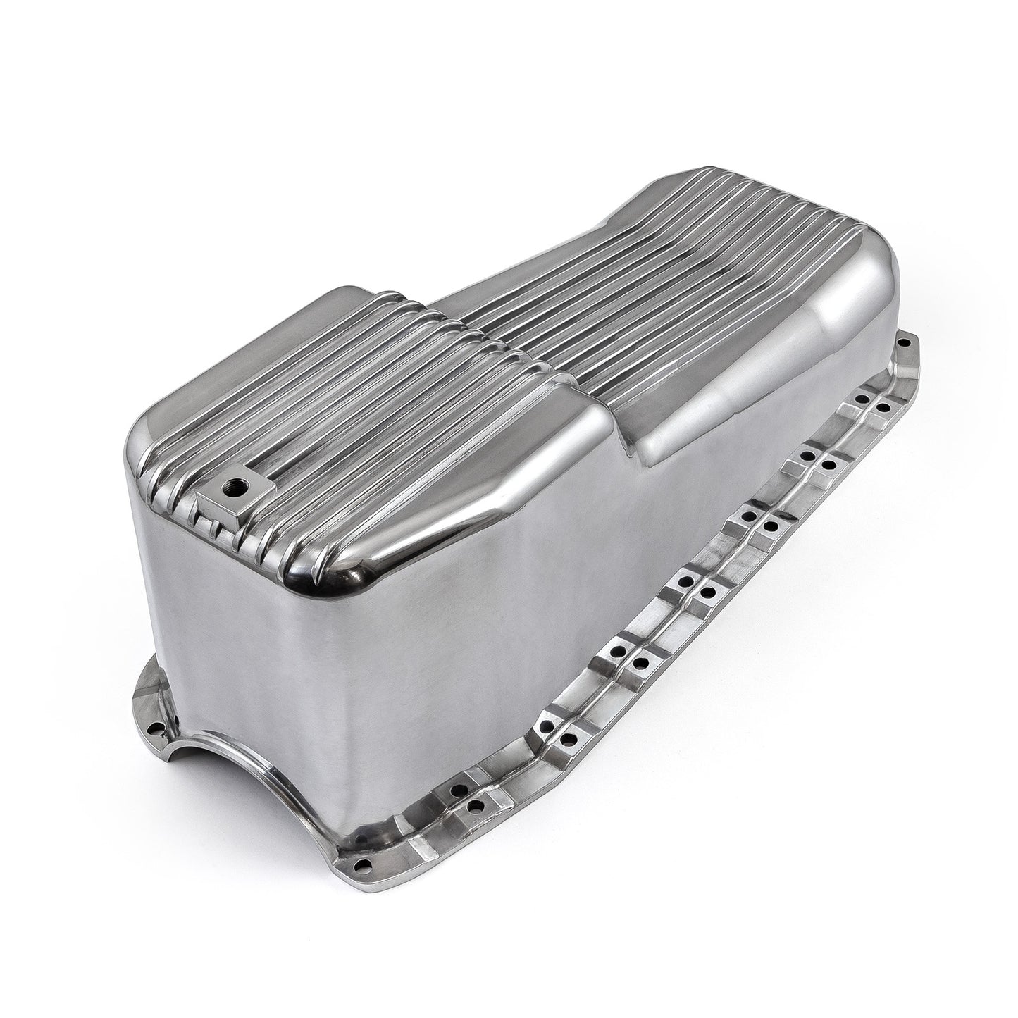 Speedmaster PCE300.1030 Fits Chevy SBC 350 RH Side Dipstick 2Pc RMS 1980-85 Polished Finned Aluminum Oil Pan