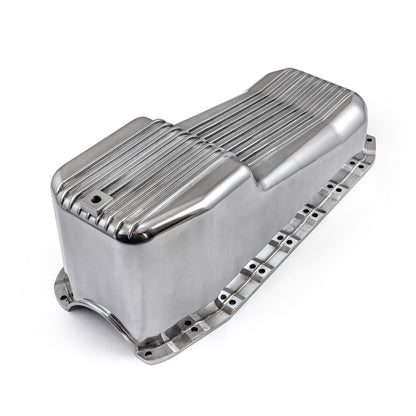 Speedmaster PCE300.1030 Fits Chevy SBC 350 RH Side Dipstick 2Pc RMS 1980-85 Polished Finned Aluminum Oil Pan
