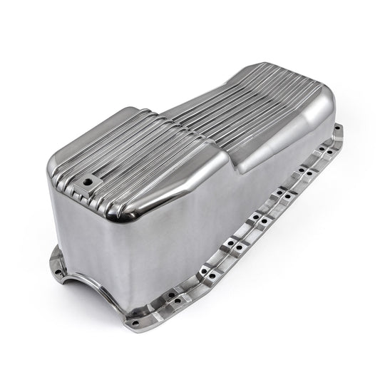 Speedmaster PCE300.1030 Fits Chevy SBC 350 RH Side Dipstick 2Pc RMS 1980-85 Polished Finned Aluminum Oil Pan