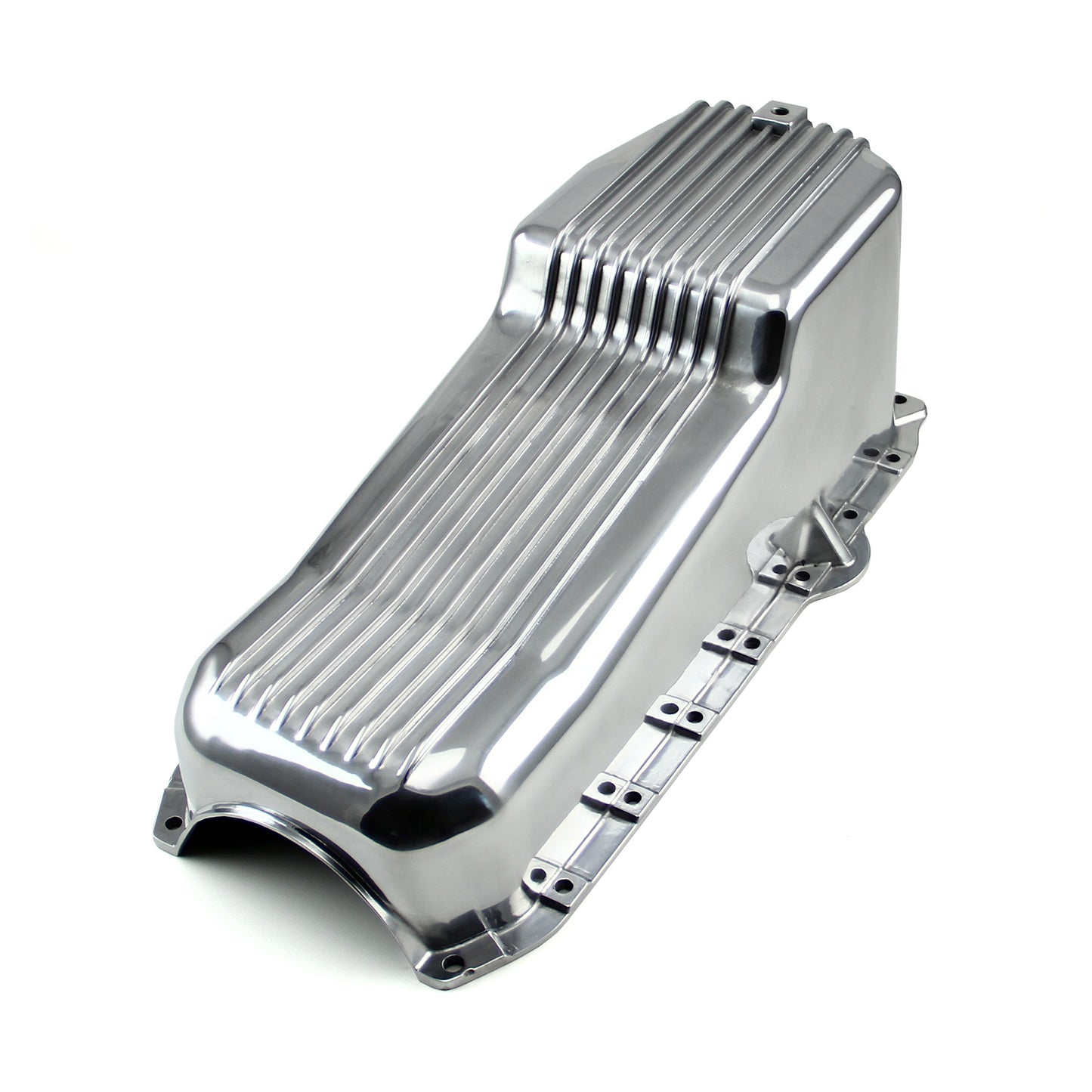 Speedmaster PCE300.1031 Fits Chevy SBC 350 RH Side Dipstick 1Pc Rms 1986-Up Polished Finned Aluminum Oil Pan