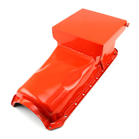 Speedmaster PCE300.1063 Fits Chevy BBC 454 Gen 4 6Qt Drag Rear Sump 2Pc Rms Orange Oil Pan