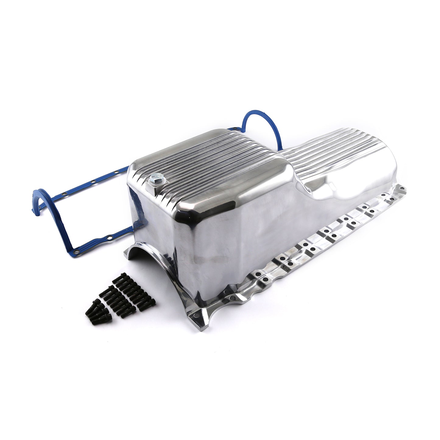 Speedmaster PCE300.1098 Fits Chevy SBC 350 2Pc Rms 1980 1985 Polished Finned Aluminum Oil Pan And Gasket Kit