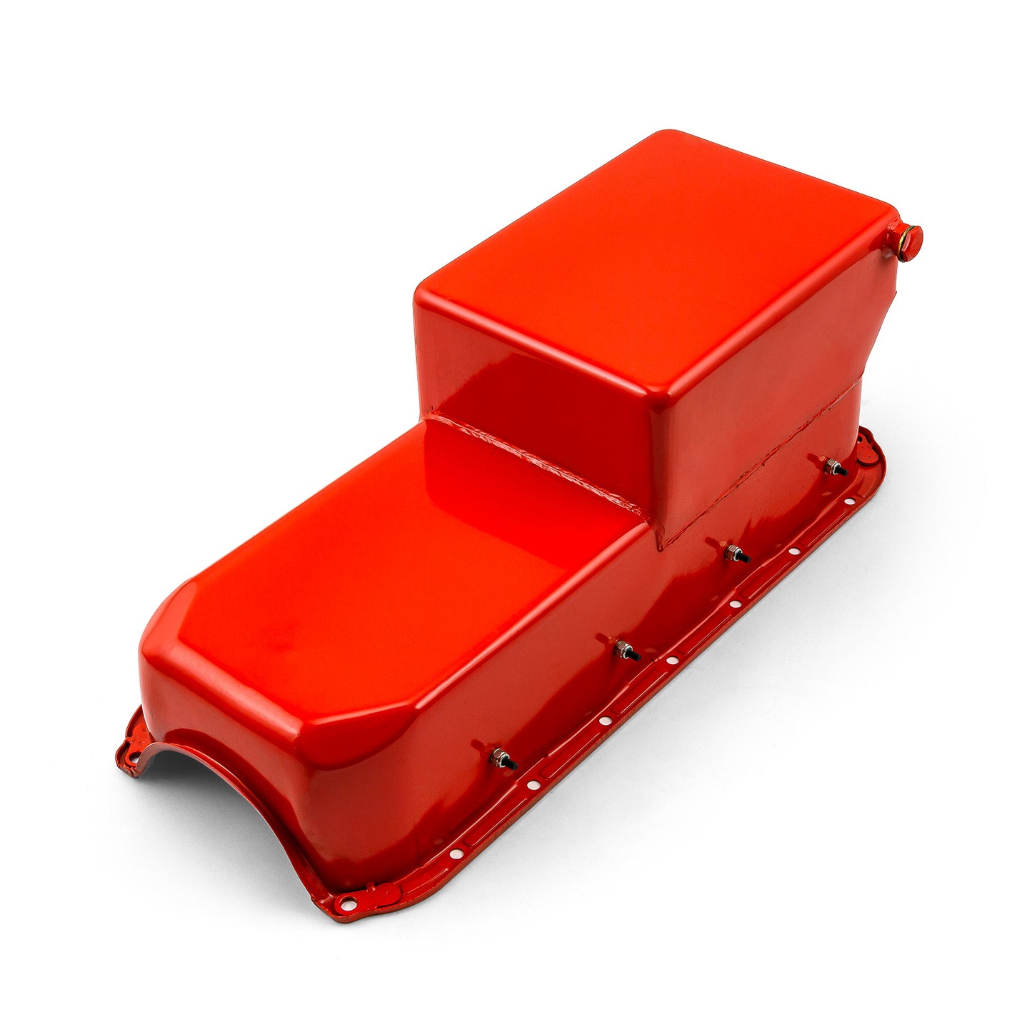 Speedmaster PCE300.1103 Fits Chevy SBC 350 7Qt Rear Sump RH Side 2Pcs Rms Orange Oil Pan [Windage Tray]