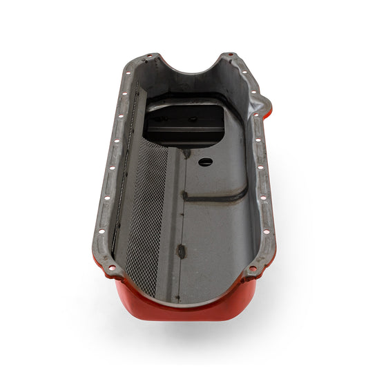 Speedmaster PCE300.1103 Fits Chevy SBC 350 7Qt Rear Sump RH Side 2Pcs Rms Orange Oil Pan [Windage Tray]