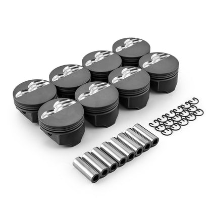Speedmaster PCE305.1001 Fits Chevy SBC 383 Ci 5.7" 4.020" 1.425" 0.927" Flat Top Hyper Pistons [Coated]