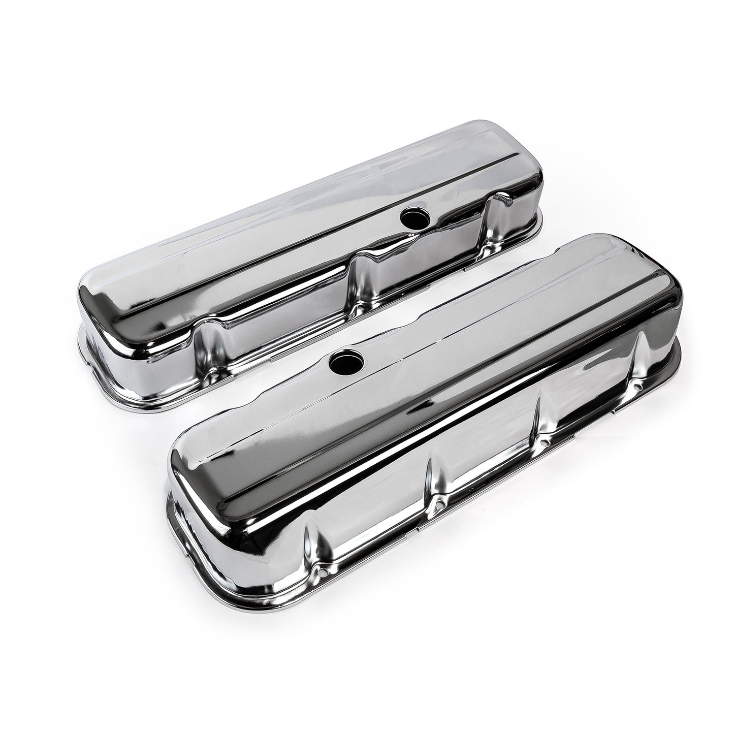 Speedmaster PCE314.1004.01 Fits Chevy BBC 454 Chrome Valve Covers - Tall W/ Hole