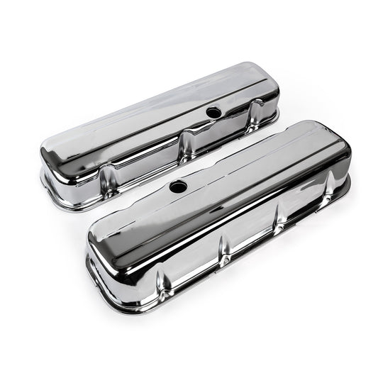 Speedmaster PCE314.1004.01 Fits Chevy BBC 454 Chrome Valve Covers - Tall W/ Hole