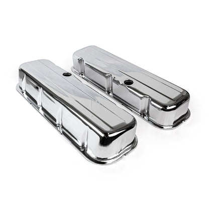 Speedmaster PCE314.1004.01 Fits Chevy BBC 454 Chrome Valve Covers - Tall W/ Hole