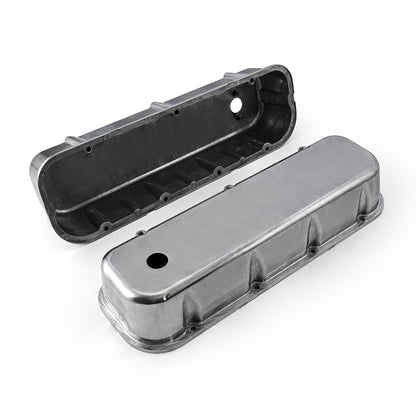 Speedmaster PCE314.1028.01 Fits Chevy BBC 454 Polished Aluminum Plain Valve Cover - Tall W/ Hole
