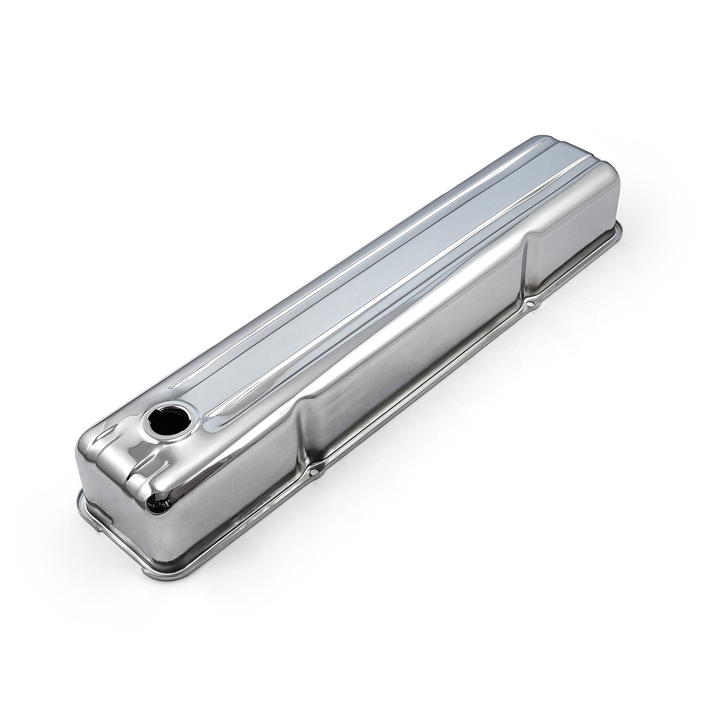 Speedmaster PCE314.1034 Fits Chevy 235 Inline 6 1950-62 Chrome Steel Valve Cover - 3 7/8" Tall W/ Hole