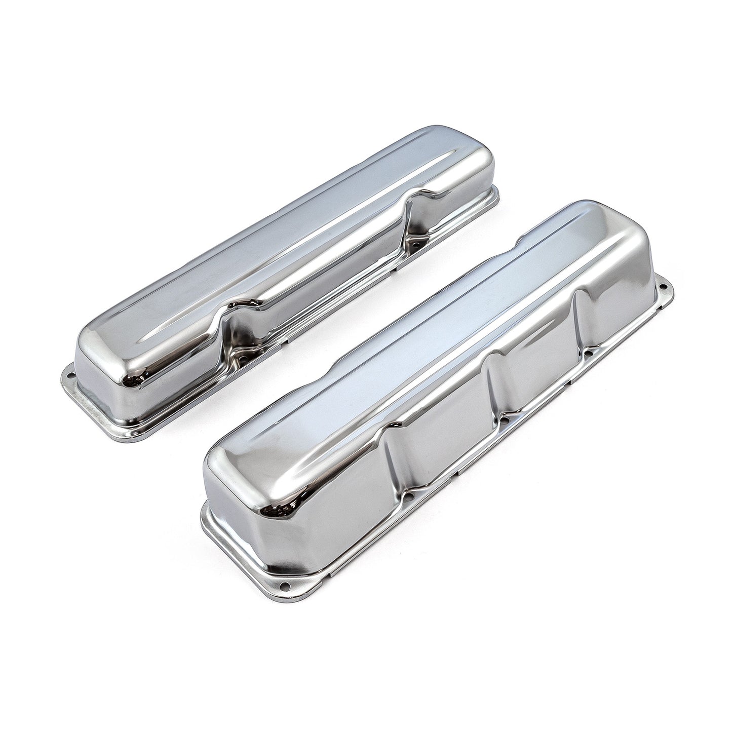 Speedmaster PCE314.1036 Amc 304 360 390 401 1968-79 Chrome Steel Valve Covers - 3 1/8" Tall W/o Hole