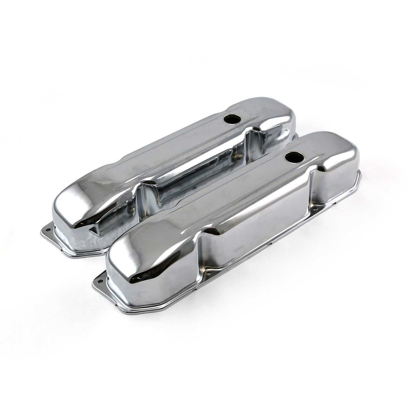 Speedmaster PCE314.1047 Fits Mopar Fits Chrysler BB 383 440 Chrome Steel Valve Covers - 3 3/4" Tall W/Baffled Hole
