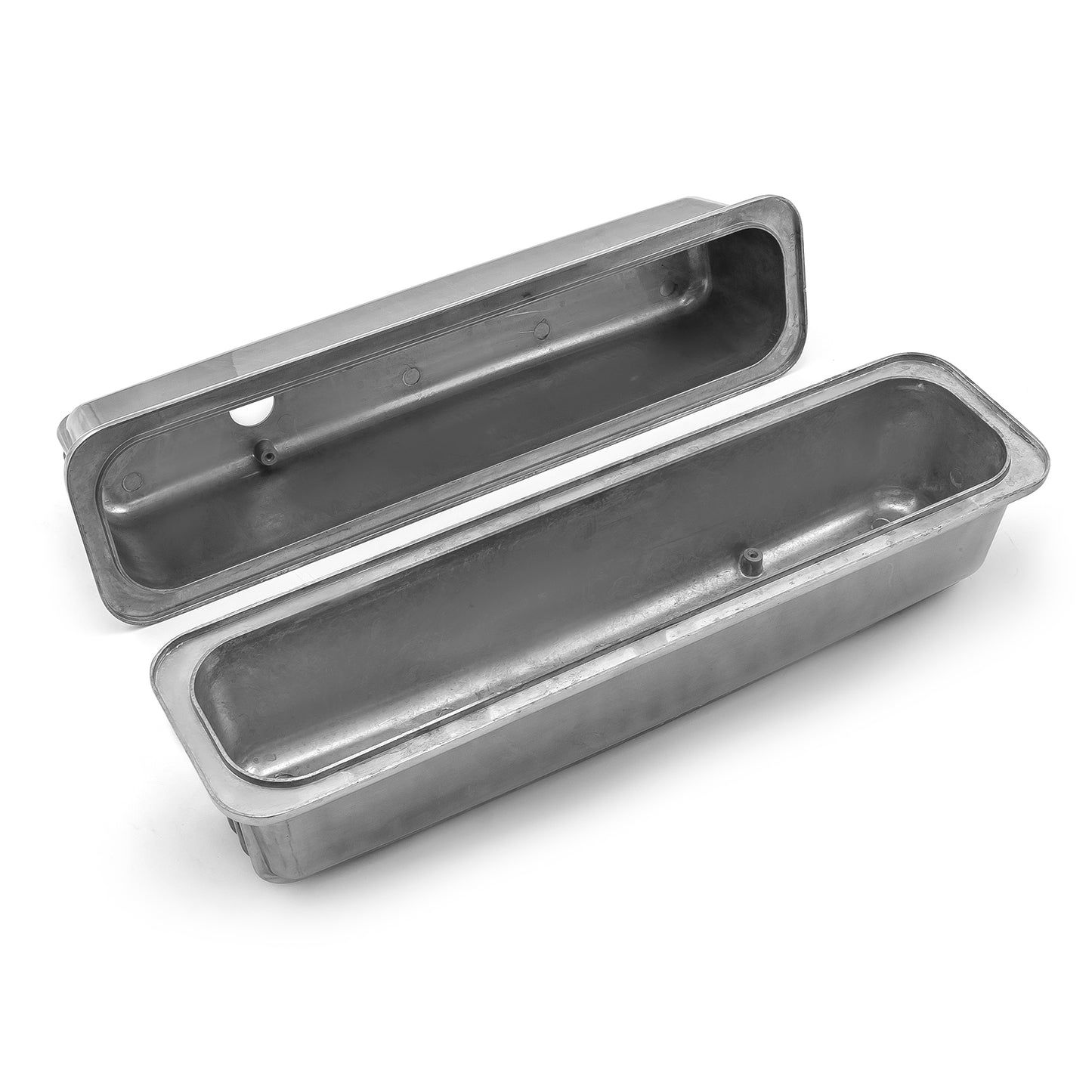 Speedmaster PCE314.1075.02 Fits Chevy SBC 350 Center Bolt Nostalgic Finned Aluminum Valve Covers - Tall W/Hole