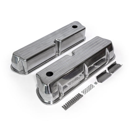 Speedmaster PCE314.1083.10 Fits Ford SB 289 302 351 Windsor Polished Alum. Ball Milled Valve Covers Tall W/Hole