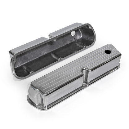 Speedmaster PCE314.1083.10 Fits Ford SB 289 302 351 Windsor Polished Alum. Ball Milled Valve Covers Tall W/Hole