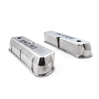 Speedmaster PCE314.1083.14 Fits Ford SB 289 302 351w Polished Aluminum 347 Stroker Black Letter Valve Covers