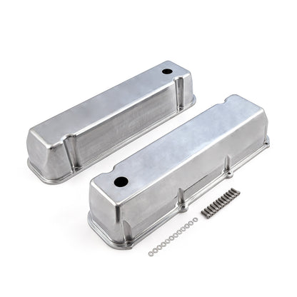 Speedmaster PCE314.1091.01 Fits Ford 429 460 Polished Aluminum Plain Valve Covers - Tall W/ Hole