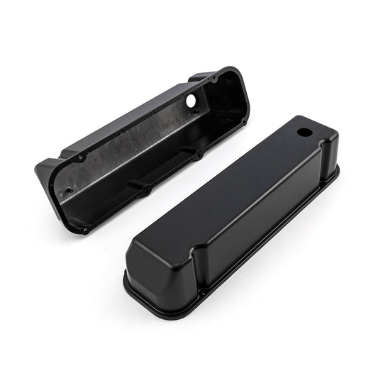 Speedmaster PCE314.1091.03 Fits Ford 429 460 Black Aluminum Plain Valve Covers - Tall W/ Hole