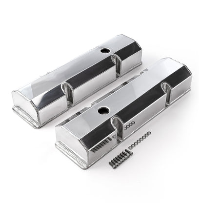 Speedmaster PCE314.1100.01 Fits Chevy SBC 350 Fabricated Valve Covers Polished Tall W/ Hole