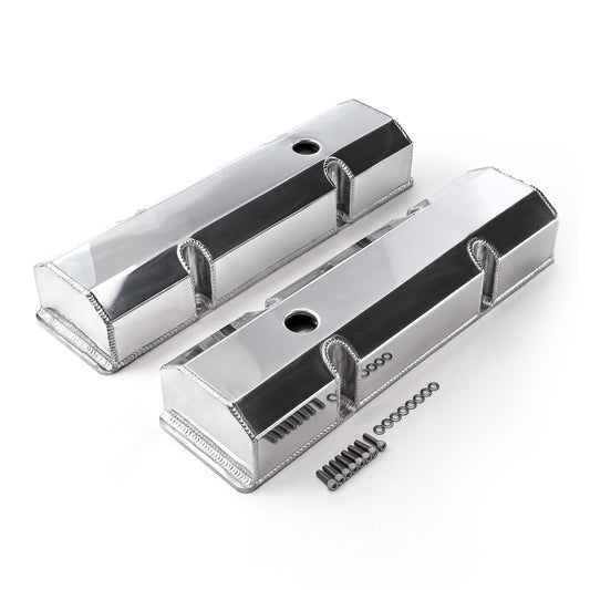 Speedmaster PCE314.1100.01 Fits Chevy SBC 350 Fabricated Valve Covers Polished Tall W/ Hole