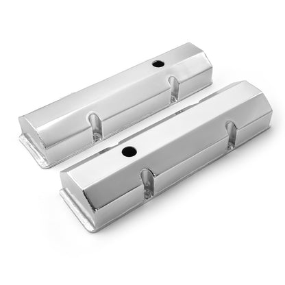 Speedmaster PCE314.1100.02 Fits Chevy SBC 350 Fabricated Valve Covers Satin Tall W/ Hole