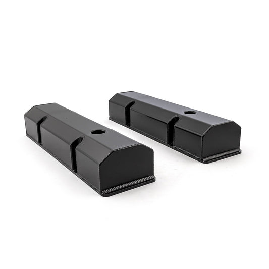 Speedmaster PCE314.1100.03 Fits Chevy SBC 350 Fabricated Valve Covers Black Tall W/ Hole