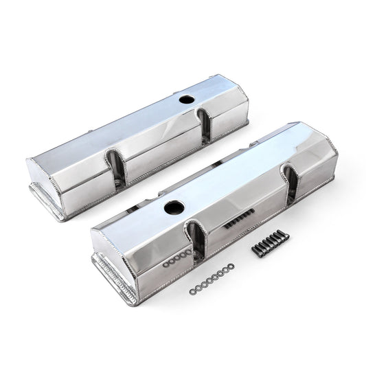 Speedmaster PCE314.1101.01 Fits Chevy SBC 350 Fabricated Valve Covers Polished Tall W/o Hole