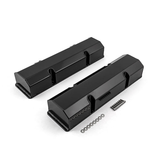 Speedmaster PCE314.1101.03 Fits Chevy SBC 350 Fabricated Valve Covers Black Tall W/o Hole