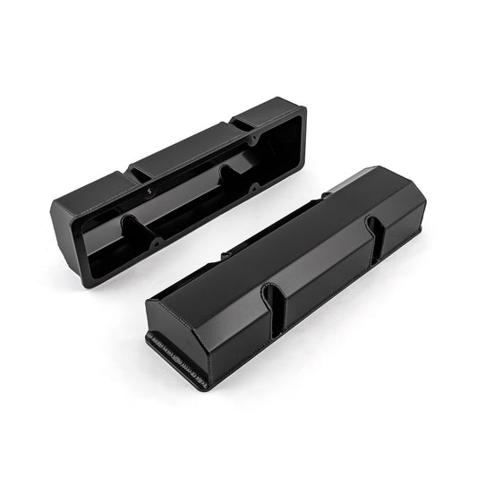 Speedmaster PCE314.1101.03 Fits Chevy SBC 350 Fabricated Valve Covers Black Tall W/o Hole