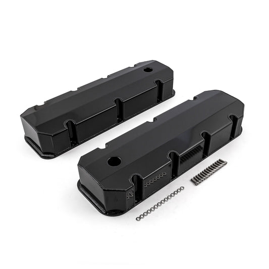 Speedmaster PCE314.1105.03 Fits Chevy BBC 454 Fabricated Valve Covers Black Tall W/ Hole
