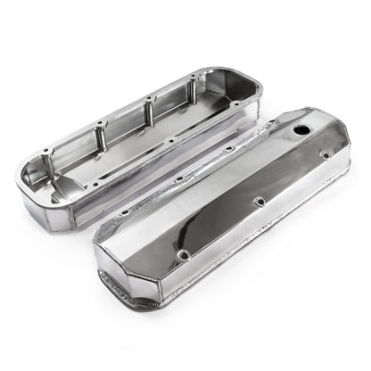 Speedmaster PCE314.1108.02 Fits Chevy BBC 454 Long Bolt Fabricated Valve Covers Polished Tall W/ Hole