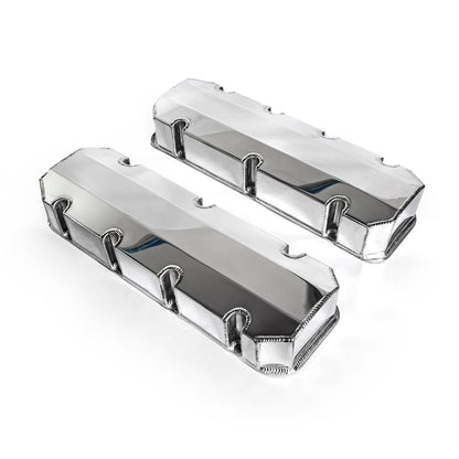 Speedmaster PCE314.1111.02 Fits Chevy BBC 454 Fabricated Valve Covers Polished Tall W/o Hole