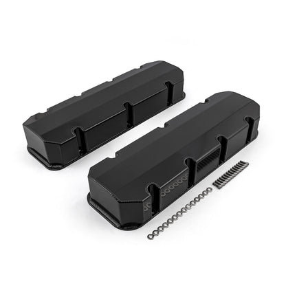 Speedmaster PCE314.1111.03 Fits Chevy BBC 454 Fabricated Valve Covers Black Tall W/o Hole