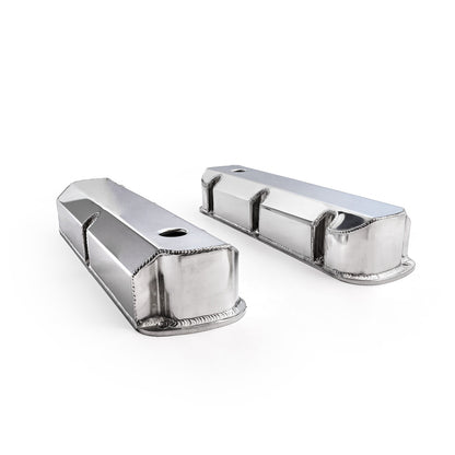 Speedmaster PCE314.1113.02 Fits Ford SB 289 302 351 Windsor Fabricated Valve Covers Polished Tall W/ Hole