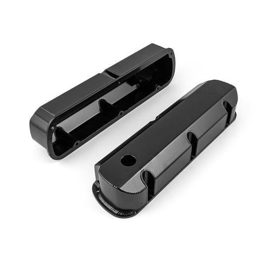Speedmaster PCE314.1113.03 Fits Ford SB 289 302 351 Windsor Fabricated Valve Covers Black Tall W/ Hole